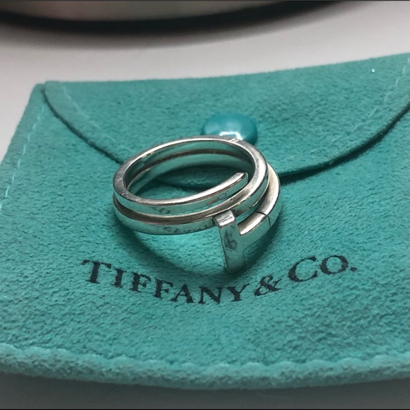 Tiffany & Co. Sterling Silver T-Square Wrap Ring - Picture 2 of 3